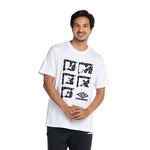 Camiseta Umbro Manga Curta Large Duo Camouflage - Masculina BRANCO