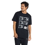 Camiseta Umbro Manga Curta Large Duo Camouflage - Masculina PRETO