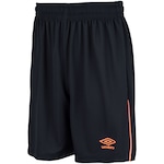 Calção Umbro TWR Pipe - Juvenil Preto/Coral