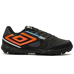 Chuteira Society Umbro Pro 5 Bump Club - Adulto PRETO/LARANJA