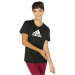 Camiseta adidas D2M Logo - Feminina PRETO/BRANCO