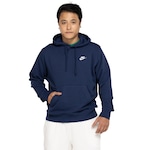 Blusão Nike Masculino com Capuz Sportswear Club Hoodie AZUL ESCURO