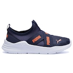 Tênis para Bebê Puma Wired Run Slip-On AZUL ESC/LARANJA