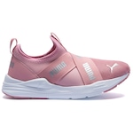 Tênis Puma Wired Run Slip On BSP - Juvenil ROSA/BRANCO