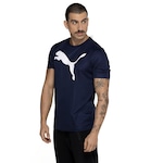 Camiseta Puma Manga Curta Active Big Logo - Masculina AZUL/BRANCO