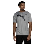 Camiseta Puma Manga Curta Active Big Logo - Masculina CINZA/PRETO