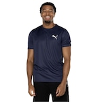 Camiseta Puma Manga Curta Active Small Logo - Masculina AZUL ESCURO