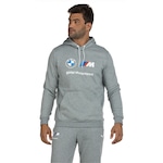 Blusa de Moletom Puma Masculina com Capuz BMW Essentials Fleece CINZA