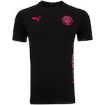 Camiseta Manchester City Puma Casuals Tee - Masculina PRETO/ROSA