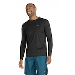 Camiseta Mizuno Manga Longa Energy - Masculina PRETO