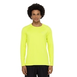 Camiseta Mizuno Manga Longa Run Pro Uv - Masculina Amarelo Fluor