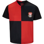 Camiseta do Flamengo Chess Braziline - Infantil PRETO/VERMELHO