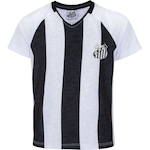 Camiseta do Santos Sweep Braziline - Infantil BRANCO/PRETO