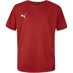 Camiseta Puma Liga Jersey Active- Infantil VERMELHO/BRANCO