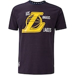 Camiseta Los Angeles Lakers NBA Manga Curta - Masculina ROXO