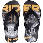 Chinelo Rider Strike Sports - Infantil Preto/Preto