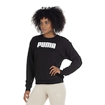 Blusão Puma Feminino Essentials Crew Sweat TR PRETO