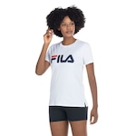 Camiseta Fila Manga Curta Letter Premium - Feminina BRANCO