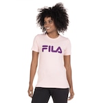 Camiseta Fila Manga Curta Letter Premium - Feminina ROSA