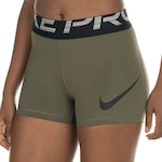 Short Feminino Nike Pro Dri-Fit GRX 3 VERDE/PRETO