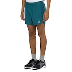 Short Masculino ASICS 5" 2 Em 1 Mesh Lateral PETROLEO