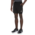 Bermuda ASICS Masculina 7" 2 Em 1 Mesh Lateral PRETO