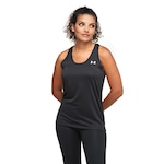 Camiseta Regata Under Armour Tech Tank - Feminina PRETO/PRATA