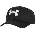 Boné Under Armour Aba Curva Strapback Blitzing Adj Hat - Adulto PRETO/BRANCO