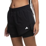 Shorts adidas 2 In 1 - Feminino PRETO/BRANCO