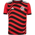 Camisa Flamengo Iii 22 adidas Inf Vermelho/Preto