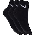 Kit de Meia Nike Everyday Lightweight Ankle - 3 Pares - 34 a 38 PRETO/BRANCO