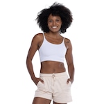 Top Fitness sem Bojo Oxer Baixa Sustentação Alças Cotton - Adulto BRANCO