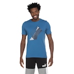 Camiseta Puma Manga Curta Power Logo Tee - Masculina AZUL