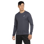 Camiseta Masculina ASICS Manga Longa com Proteção UV Leve CINZA