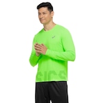 Camiseta Masculina ASICS Manga Longa com Proteção UV Leve VERDE