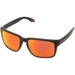 Óculos de Sol Oakley Holbrook XL Matte Black Warm Grey Prizm - Unissex PRETO/VERMELHO