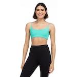 Top Fitness Oxer sem Bojo Baixa Sustentação Reversível Estampado - Adulto PRETO/VERDE