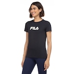 Camiseta Fila Manga Curta Letter Mid - Feminina PRETO