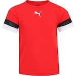 Camiseta Puma Team Rise - Juvenil Vermelho/Preto