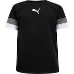 Camiseta Puma Team Rise - Juvenil PRETO/BRANCO