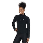 Blusa de Fleece Feminina Salomon Polar 1/2 Zíper com Proteção Solar UV PRETO