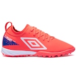 Chuteira Society Umbro Adamant Club - Adulto Coral