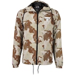 Jaqueta Corta-Vento Chicago Bulls NBA com Capuz Masculina Desert Camo Logo MARROM