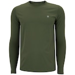 Camiseta Uv Line Manga Longa com Proteção Solar Slim Pro - Masculina VERDE ESC/CINZA ESC