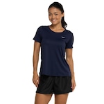 Camiseta Mizuno Manga Curta com Proteção UV FC - Feminina AZUL ESCURO