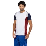 Camiseta Mizuno Manga Curta Soul Fit - Masculina BRANCO/VINHO