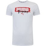 Camiseta Masculina Puma Manga Curta Performance Graphic Brande BRANCO