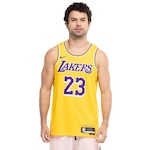 Camiseta Regata Los Angeles Lakers Nike Dri-Fit NBA MNK SWGMN JSY AMARELO/ROXO