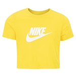 Blusa Infantil Manga Curta Cropped Nike Tee Sportswear AMARELO