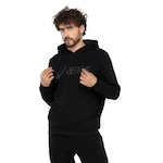 Blusa de Moletom Masculina ASICS com Capuz Canguru Fechado Fleece PRETO